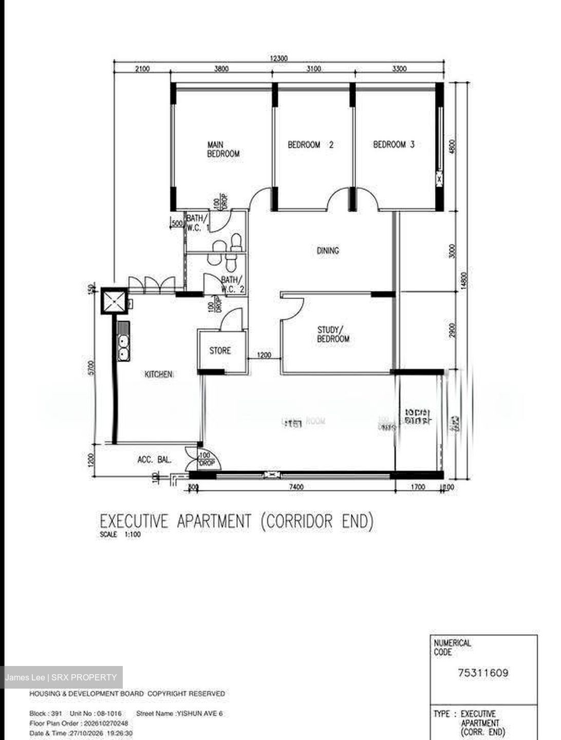 Blk 391 Yishun Avenue 6 (Yishun), HDB Executive #638254291
